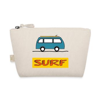 SURFEN. FISCH. STRAND. MEER. OZEAN. HUMOR. FEIERTAG - Bio-Täschchen - Natur - Vorne