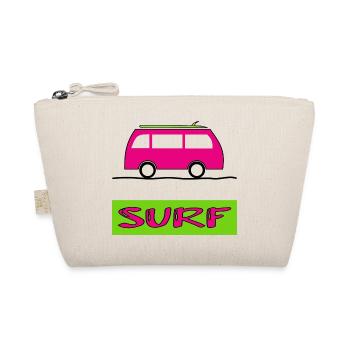 SURFEN. FISCH. STRAND. MEER. OZEAN. HUMOR. FEIERTAG - Bio-Täschchen - Natur - Vorne
