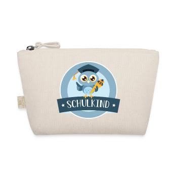 Schulkind Eule mit Zuckertüte - Bio-Täschchen - Natur - Vorne
