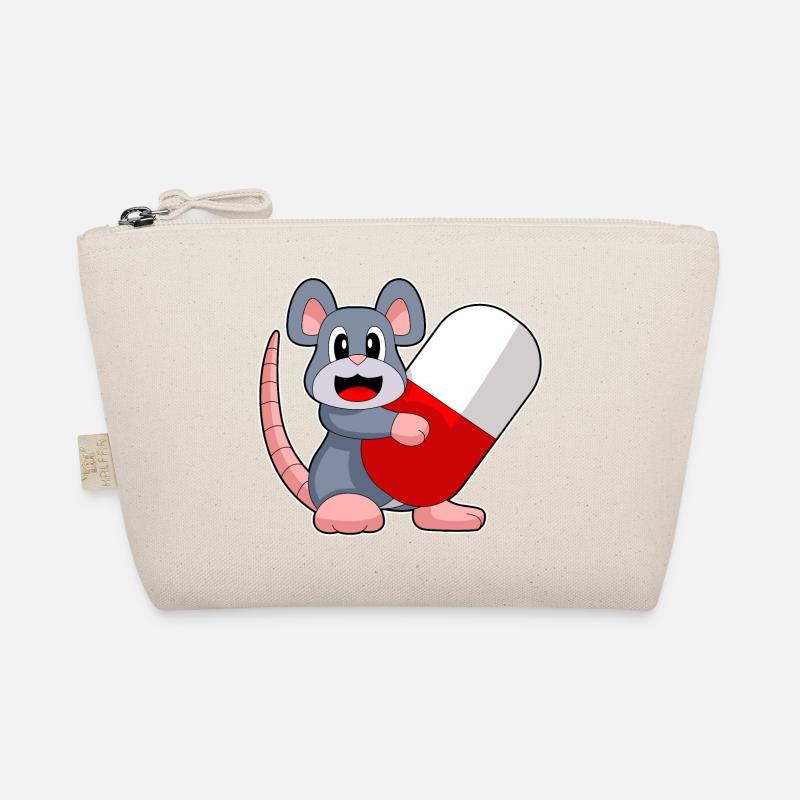 Maus Arzt Medizin - Bio-Täschchen - Natur