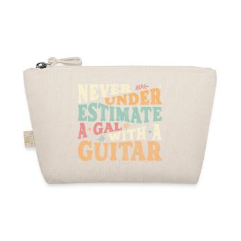 Never underestimate a Gal with a Guitar - Organic Pouch - nature - Front