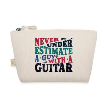 Never underestimate a Guy with a Guitar - Bio-Täschchen - Natur - Vorne