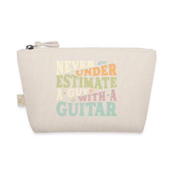 Never underestimate a Guy with a Guitar - Organic Pouch - nature - Front