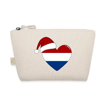 Holland Flag Christmas Heart - Organic Pouch - nature - Front