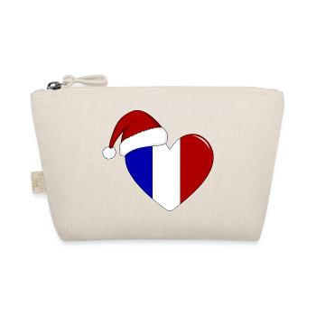 Drapeau de la France Coeur de Noël - Trousse biologique - nature - Devant