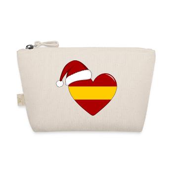 Drapeau Espagne coeur de Noël - Trousse biologique - nature - Devant