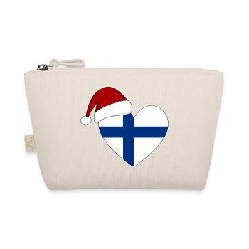 Coeur de Noël drapeau Finlande - Trousse biologique - nature - Devant