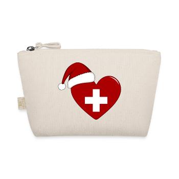 Coeur de Noël drapeau suisse - Trousse biologique - nature - Devant