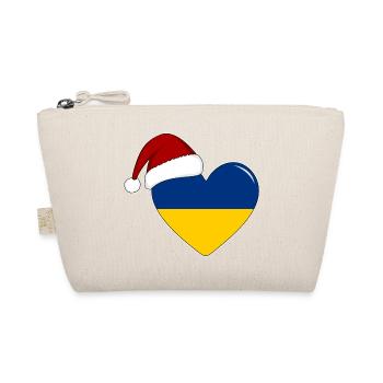 Coeur de Noël drapeau de l’Ukraine - Trousse biologique - nature - Devant