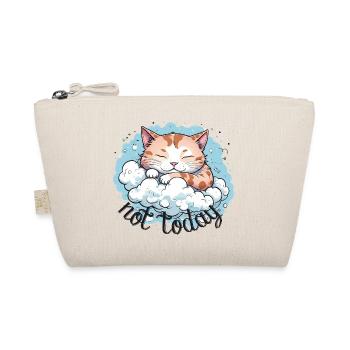 chat qui dort, humour drôle de chat - Trousse biologique - nature - Devant