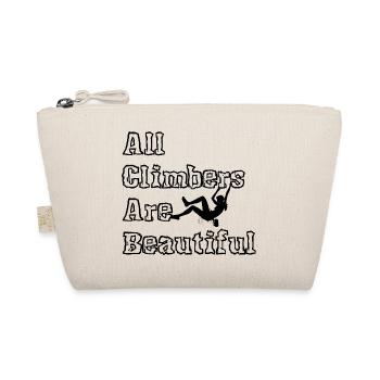 All Climbers Are Beautiful Female Black - Organic Pouch - nature - Front