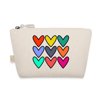 HEART. HEARTS. VALENTINE'S DAY. LOVE. LOVE. COUPLE. - Organic Pouch - nature - Front