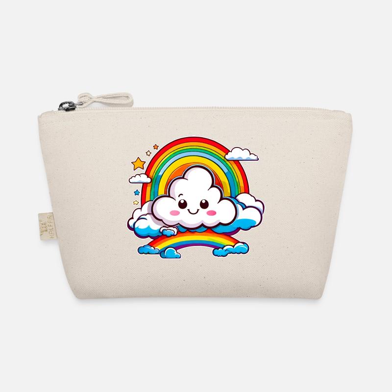 Cute cloud with rainbow Organic Pouch