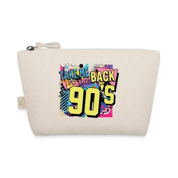 90s 90er Jahre Musik Bunt Party Karneval Kostüm - Bio-Täschchen - Natur - Vorne