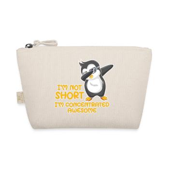 Pingouin mignon avec le dicton - Je ne suis pas petit - Trousse biologique - nature - Devant