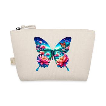 Butterfly, lotus flowers, flower, pond, zen lake - Organic Pouch - nature - Front