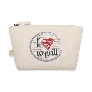 Meat as a heart on the grill - love for grilling - Organic Pouch - nature - Front