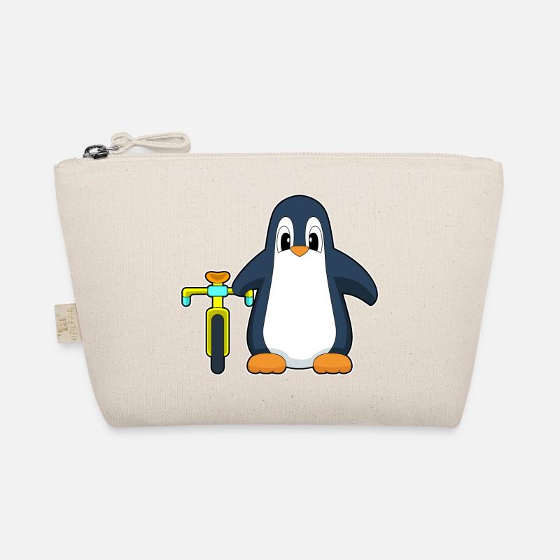 Pinguin Fahrrad - Bio-Täschchen - Natur