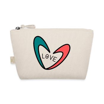 LOVE. HEART. HEARTS. HEART. FATHER's DAY - Organic Pouch - nature - Front