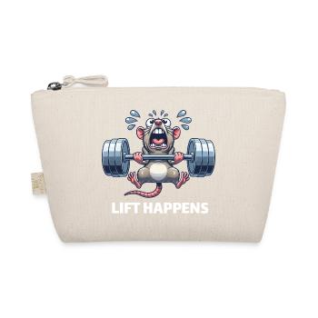 Mouse Rat Weightlifting Barbell Training Workout - Organic Pouch - nature - Front