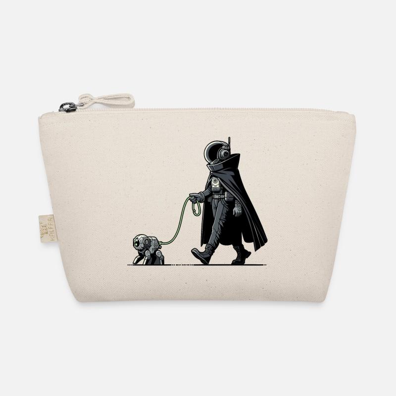 Futuristic astronaut with robot dog Organic Pouch