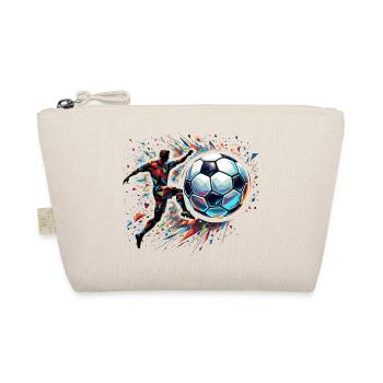dynamic soccer player playing soccer - Organic Pouch - nature - Front