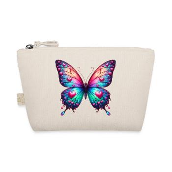 Butterfly Heart Hearts Hearts Heart - Organic Pouch - nature - Front