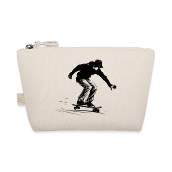 Skateboard Junge Grafik - Bio-Täschchen - Natur - Vorne