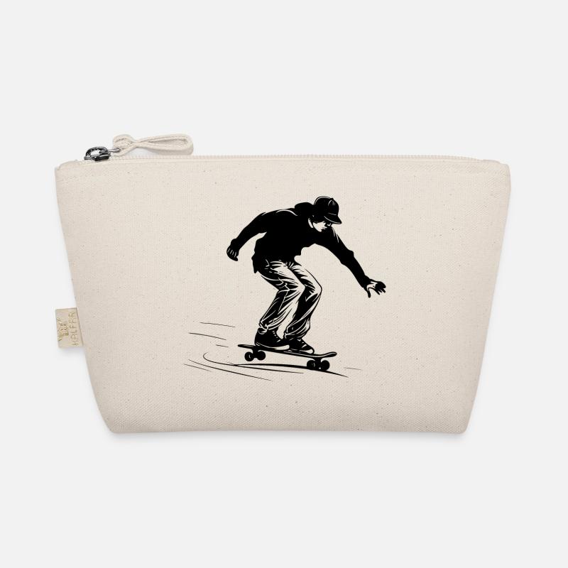 Skateboard Boy Graphic Organic Pouch