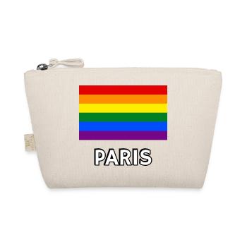 Pride Flag Paris Gay Rainbow LGBTQ Queer Lesbian - Organic Pouch - nature - Front