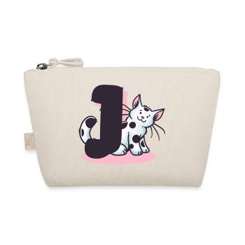 Katze Buchstabe J - Bio-Täschchen - Natur - Vorne