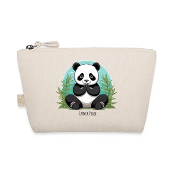 Inner Peace – Meditating Panda - Organic Pouch - nature - Front