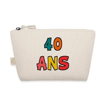 40. 40 YEARS. 40th ANNIVERSARY. 40 YEARS ANNIVERSARY. - Organic Pouch - nature - Front