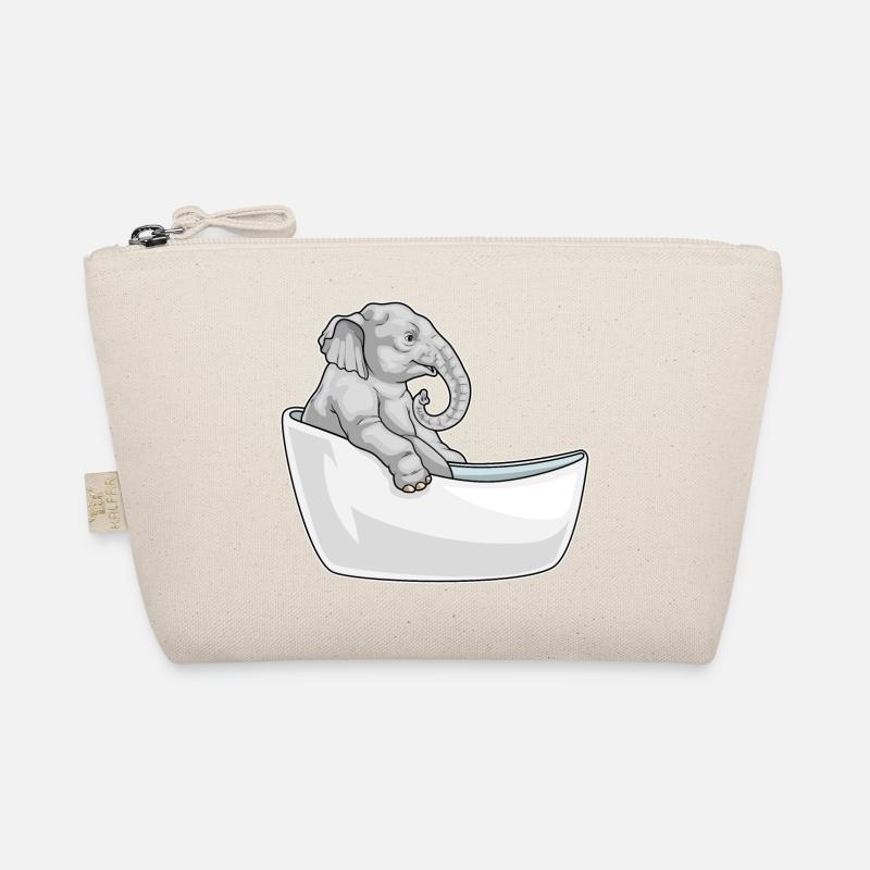 Elephant Bathing Bathtub Organic Pouch