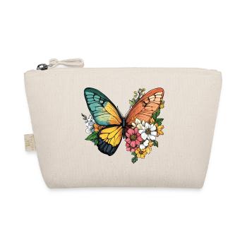 Butterfly Flowers Colorful Colorful Beautiful Art - Organic Pouch - nature - Front