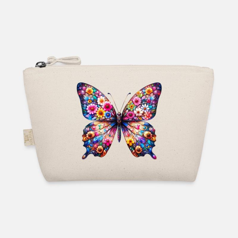 Papillon décoré de fleurs Trousse biologique