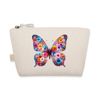 Butterfly decorated with flowers - Organic Pouch - nature - Front