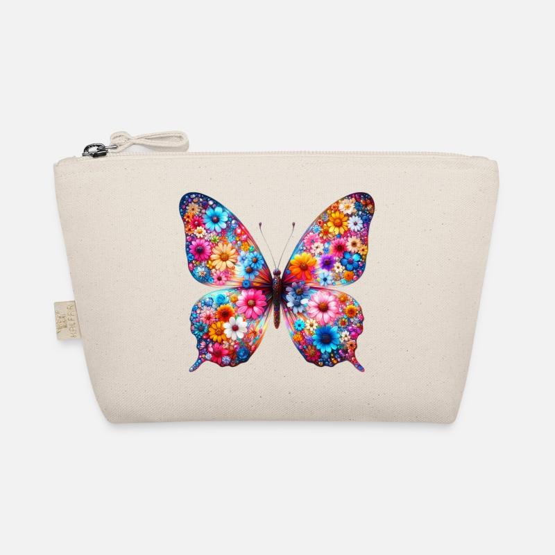 Papillon décoré de fleurs Trousse biologique