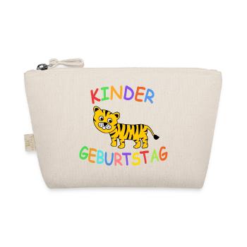 Kindergeburtstag mit Tiger - Bio-Täschchen - Natur - Vorne