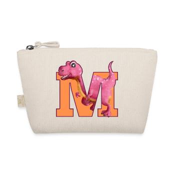 M- DINOSAURIER, Personalisierbar - Bio-Täschchen - Natur - Vorne