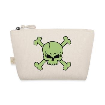 CROSSED SKULL - 2C - Organic Pouch - nature - Front