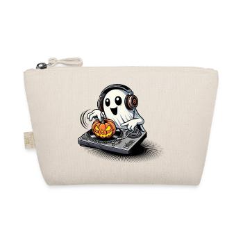 Joyeux fantôme d’Halloween en tant que DJ avec une citrouille - Trousse biologique - nature - Devant