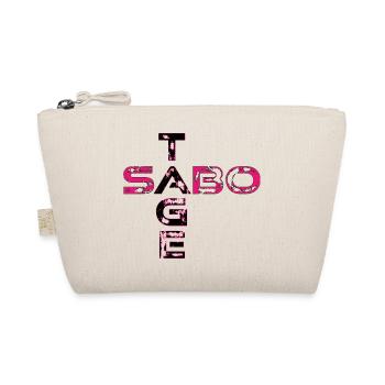 Sabotage - Neon-Grunge Typo  - Bio-Täschchen - Natur - Vorne