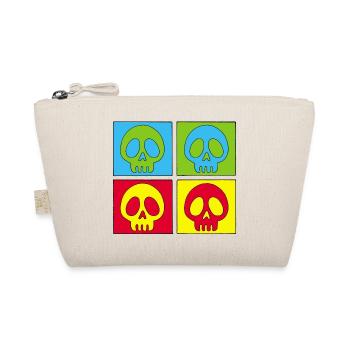 Pop art manga skull - Organic Pouch - nature - Front