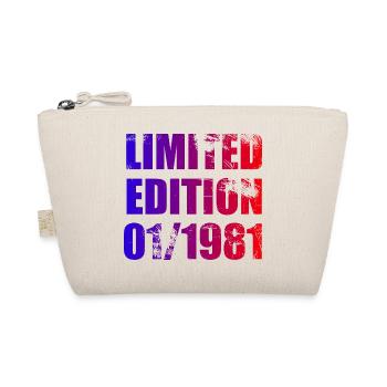 44. Geburtstag Limited Edition 01/1981 - Bio-Täschchen - Natur - Vorne