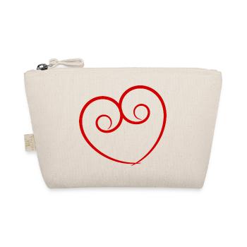 HEART. NOEL. CHRISTMAS. HEARTS. HEART. FATHER's DAY - Organic Pouch - nature - Front