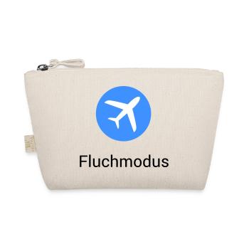 Flugmodus Fluchen Flugzeug Symbol Bürohumor lustig - Bio-Täschchen - Natur - Vorne