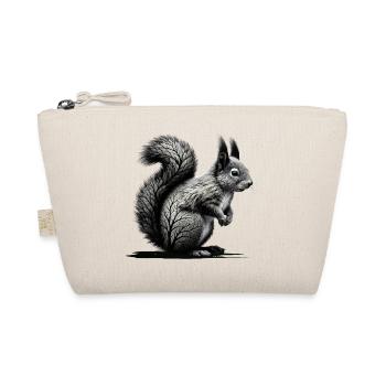 Wood Squirrel – Artistic Nature Illustration - Organic Pouch - nature - Front