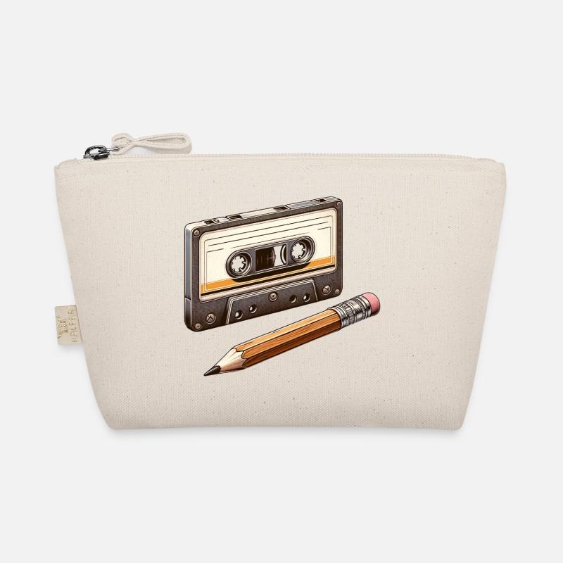 Kassettenstift 80er 90er Jahre Erinnerungsgeschenk Bio-Täschchen