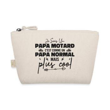 Biker-Papa wie ein normaler, aber coolerer Papa - Bio-Täschchen - Natur - Vorne